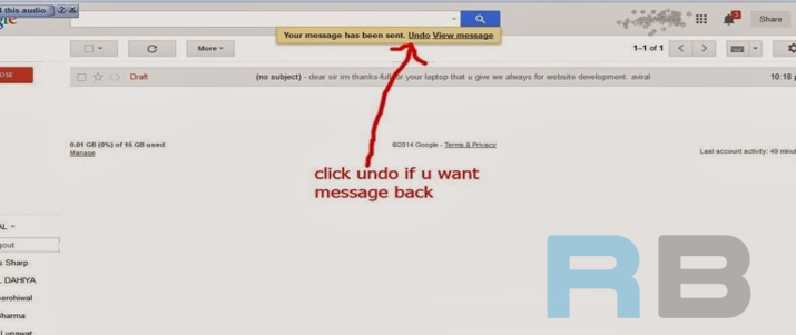 How To Undo Gmail Sent Messages
